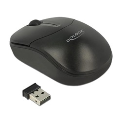 Delock 12494 Optikai háromgombos mini egér, 2,4 GHz-es, vezeték nélküli