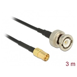 Delock 12498 Antenna Kábel BNC Plug > SMB Plug RG-174 3 m