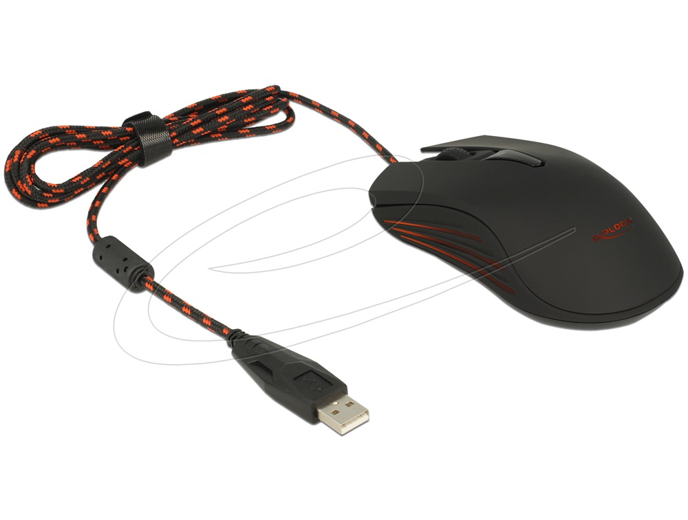 Delock 12531 4 gombos optikai, USB gamer egér