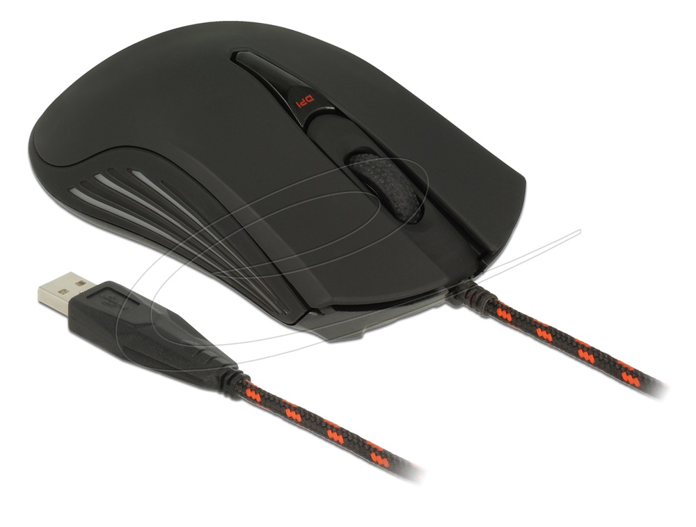 Delock 12531 4 gombos optikai, USB gamer egér