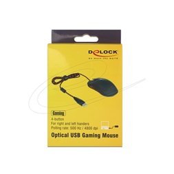 Delock 12531 4 gombos optikai, USB gamer egér
