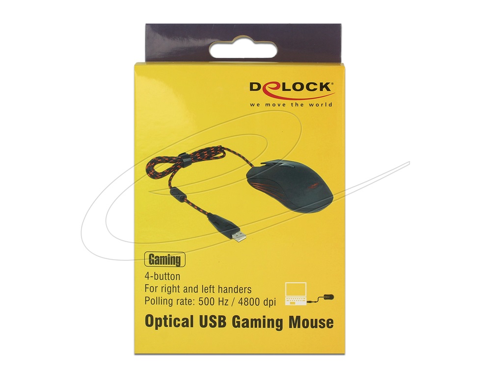 Delock 12531 4 gombos optikai, USB gamer egér