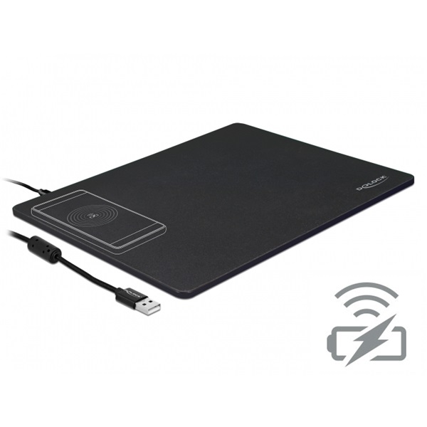 Delock 12595 USB vezeték nélküli töltő funkcióval egérpad