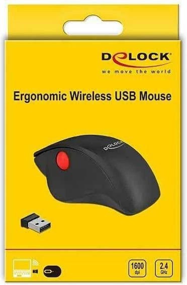 Delock 12598 Ergonómikus vezetéknélküli USB egér
