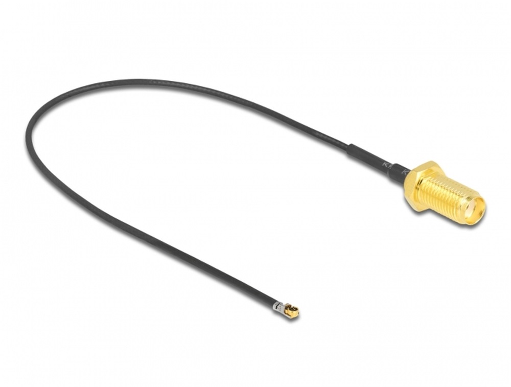 Delock 12662 Antenna kábel SMA anya válaszfali csatlakozóval apa MHF 4L LK-dugó 1.37 20 cm menethossz 10