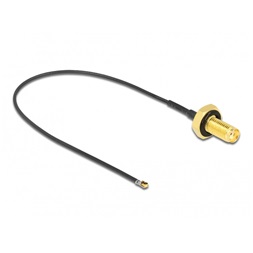 Delock 12663 Antenna kábel SMA anya válaszfali csatlakozóval apa MHF 4L LK-dugó 1.37 20 cm menethossz 10