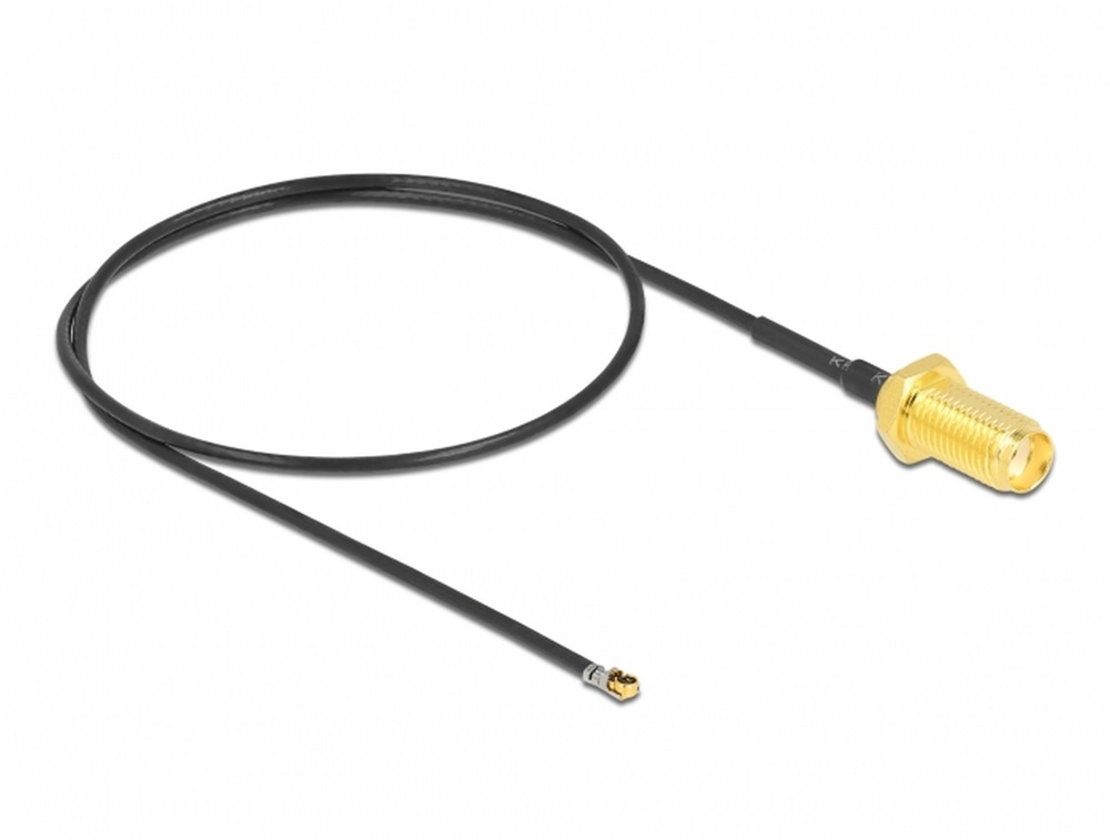 Delock 12664 Antenna kábel SMA anya válaszfali csatlakozóval apa MHF 4L LK-dugó 1.37 35 cm menethossz 10
