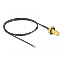 Delock 12667 Antenna kábel SMA anya válaszfali csatlakozóval apa MHF 4L LK-dugó 1.37 50 cm menethossz 10