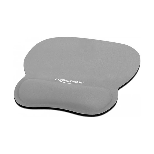Delock 12698 Ergonomikus egér pad csuklótámasszal szürke 245 x 206 mm