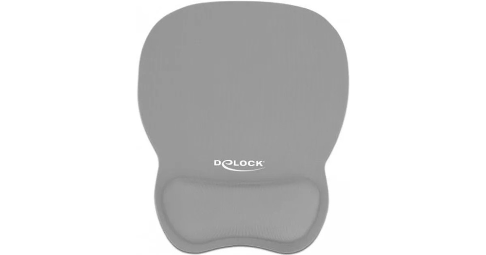 Delock 12698 Ergonomikus egér pad csuklótámasszal szürke 245 x 206 mm