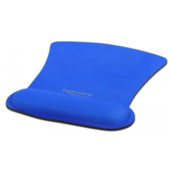 Delock 12699 Ergonomikus egér pad csuklótámasszal kék 255 x 207 mm
