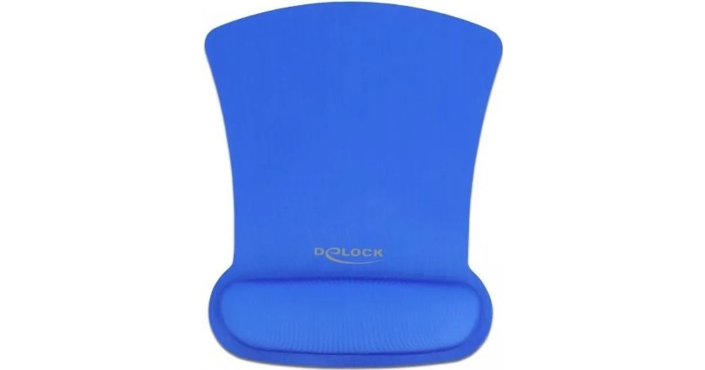 Delock 12699 Ergonomikus egér pad csuklótámasszal kék 255 x 207 mm