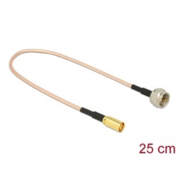 Delock 13001 Antennakábel F Csatlakozó > SMB jack 25 cm