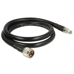 Delock 13019 Antennakábel N-dugó > RP-SMA-dugó CFD400 LLC400, 1 m, alacsony veszteség