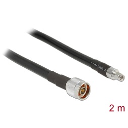 Delock 13020 Antennakábel N-dugó > RP-SMA-dugó CFD400 LLC400, 2 m, alacsony veszteség