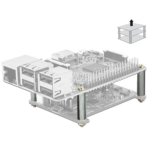 Delock 18211 Rögzítőkészlet Raspberry Pi-hez