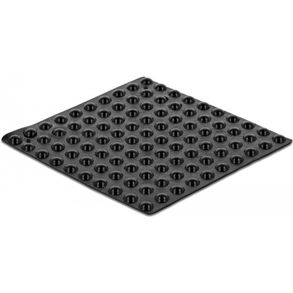 Delock 18306 Gumi alátét öntapadós 5 x 2 mm 100 db. fekete