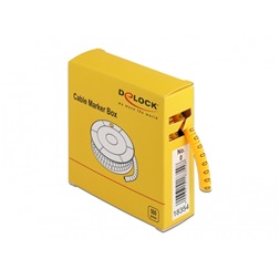 Delock 18354 500 db. sárga kábeljelző doboz No. 0