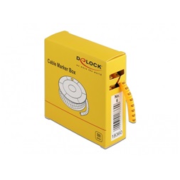 Delock 18360 500 db. sárga kábeljelző doboz No. 6