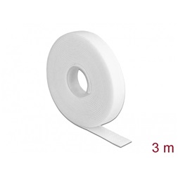 Delock 18376 Velcro fehér ragasztó szalag guriga Hx 3 m x Sz 13 mm