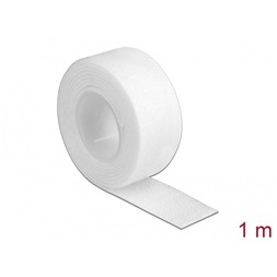 Delock 18379 Velcro fehér ragasztó szalag guriga Hx 1 m x Sz 20 mm