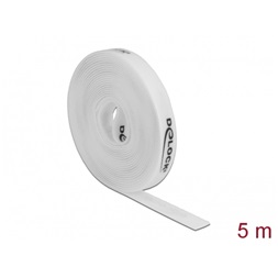 Delock 18387 Velcro fehér ragasztó szalag guriga Hx 5 m x Sz 15 mm