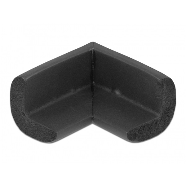 Delock 18396 56x56x33mm fekete öntapadós habszivacs sarokvédő