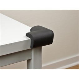 Delock 18396 56x56x33mm fekete öntapadós habszivacs sarokvédő
