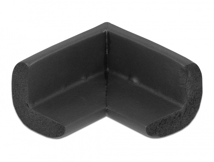 Delock 18397 56x56x22mm fekete öntapadós habszivacs sarokvédő