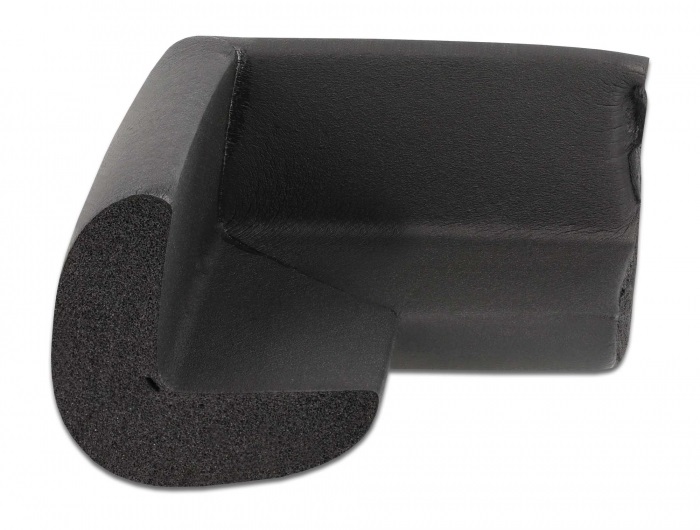 Delock 18398 70x67x35mm fekete öntapadós habszivacs sarokvédő