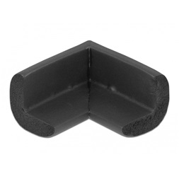 Delock 18398 70x67x35mm fekete öntapadós habszivacs sarokvédő