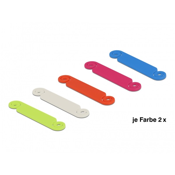 Delock 18406 10db-os vegyes színű kábeljelző készlet