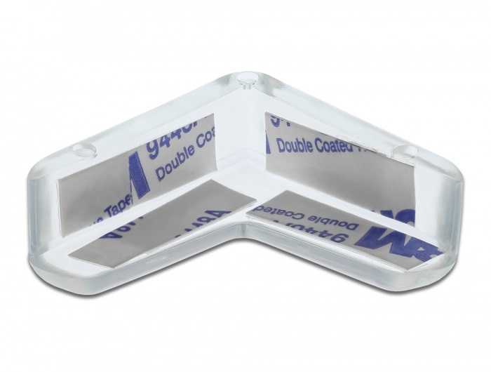 Delock 18408 40x40x13mm átlátszó öntapadós sarokvédő