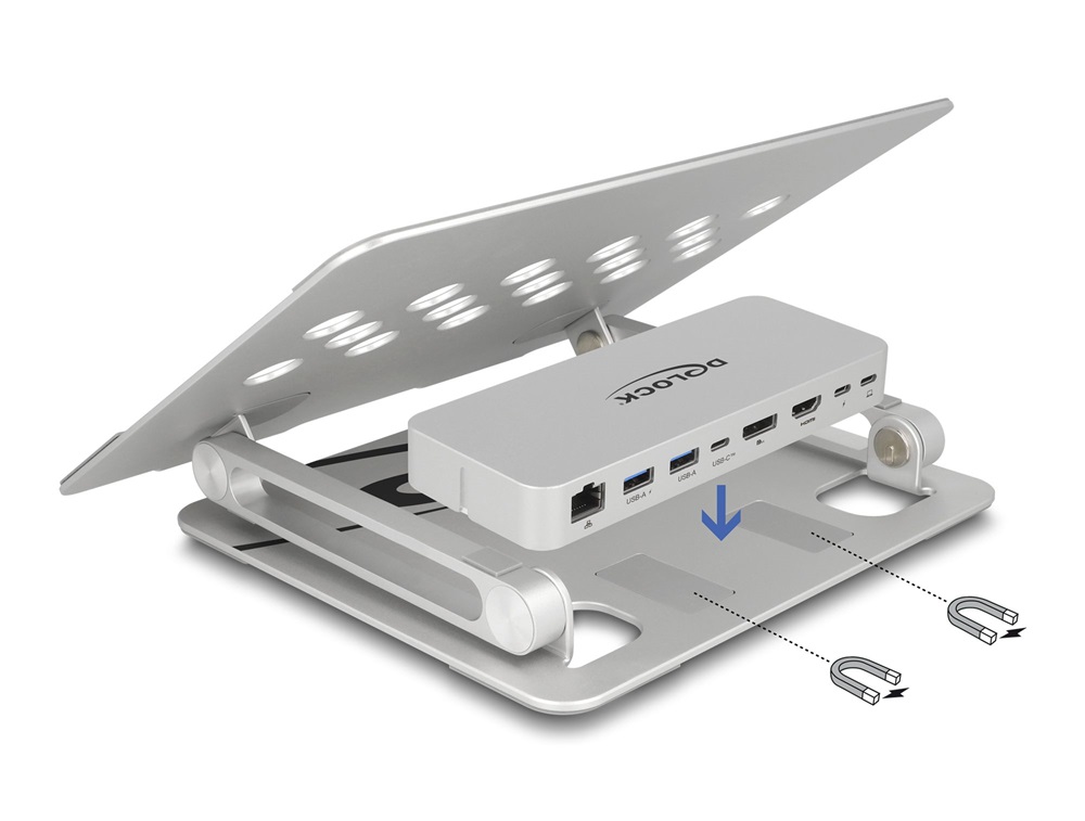 Delock 18442 tablet és laptop állvány dokkoló állomással