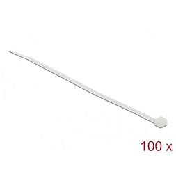 Delock 18606 áttetsző kábelkötözők L 200 x W 3.6 mm 100 db