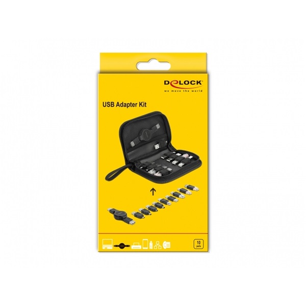 Delock 18612 10 részes USB adapter készlet
