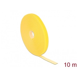 Delock 18736 Hurkolható rögzítok, 10 m x 13 mm (H x Sz) tekercs, sárga