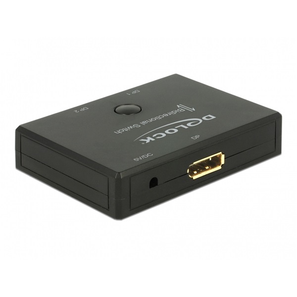 Delock 18750 Displayport 2 - 1 kapcsoló kétirányú 4K 60 Hz