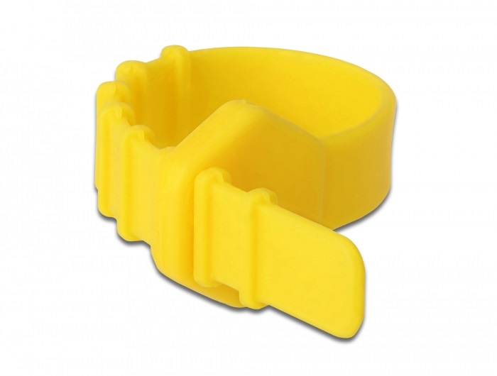 Delock 18830 Szilikon kábelkötegelo újrahasznosítható 10 darabos csomagban sárga