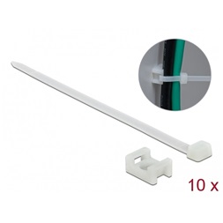 Delock 18885 Fehér csavart biztosító foglalat készlet 23 x 16 mm H 150 x Sz 7,2 mm kábellel