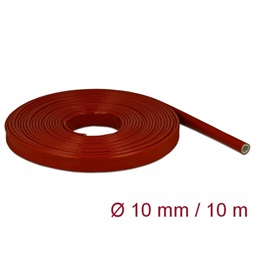 Delock 18899 Tűzvédelmi szilikon borítású takarás 10 m x 10 mm piros