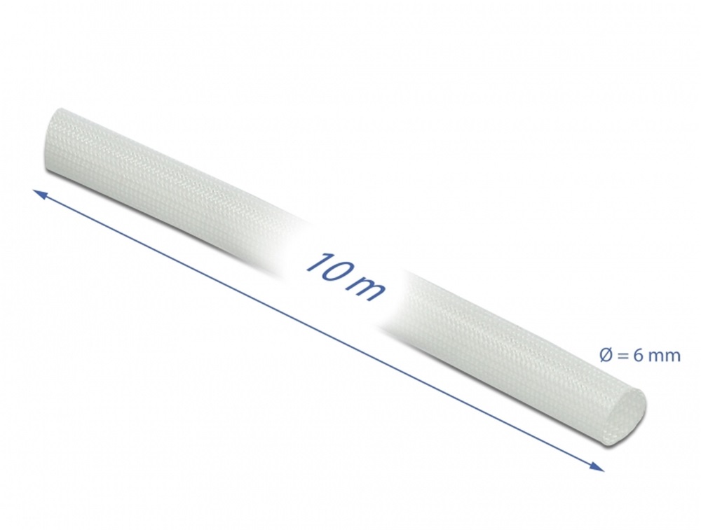Delock 18930 Üvegszálas borítás 10 m x 6 mm fehér