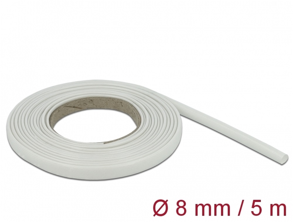 Delock 18932 Üvegszálas borítás 5 m x 8 mm fehér