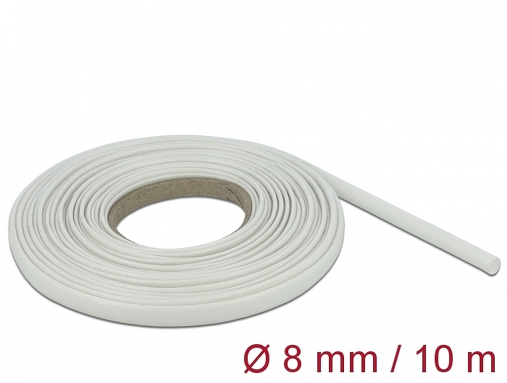 Delock 18933 Üvegszálas borítás 10 m x 8 mm fehér