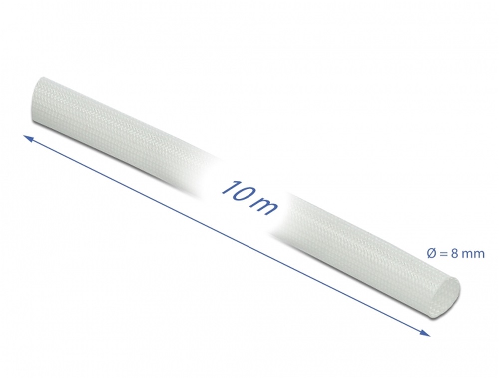 Delock 18933 Üvegszálas borítás 10 m x 8 mm fehér