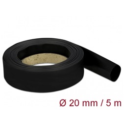 Delock 18942 Fekete zsugorcső 5 m x 20 mm