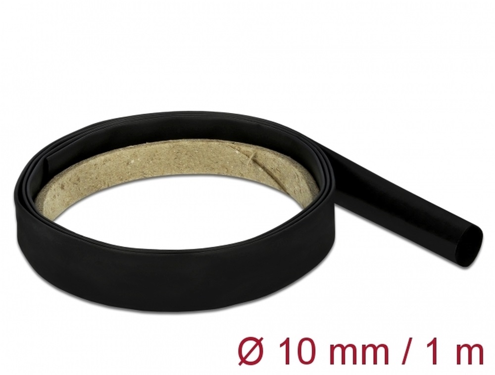 Delock 18974 Fekete zsugorcső 1 m x 10 mm