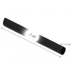 Delock 18975 Fekete zsugorcső 1 m x 12 mm