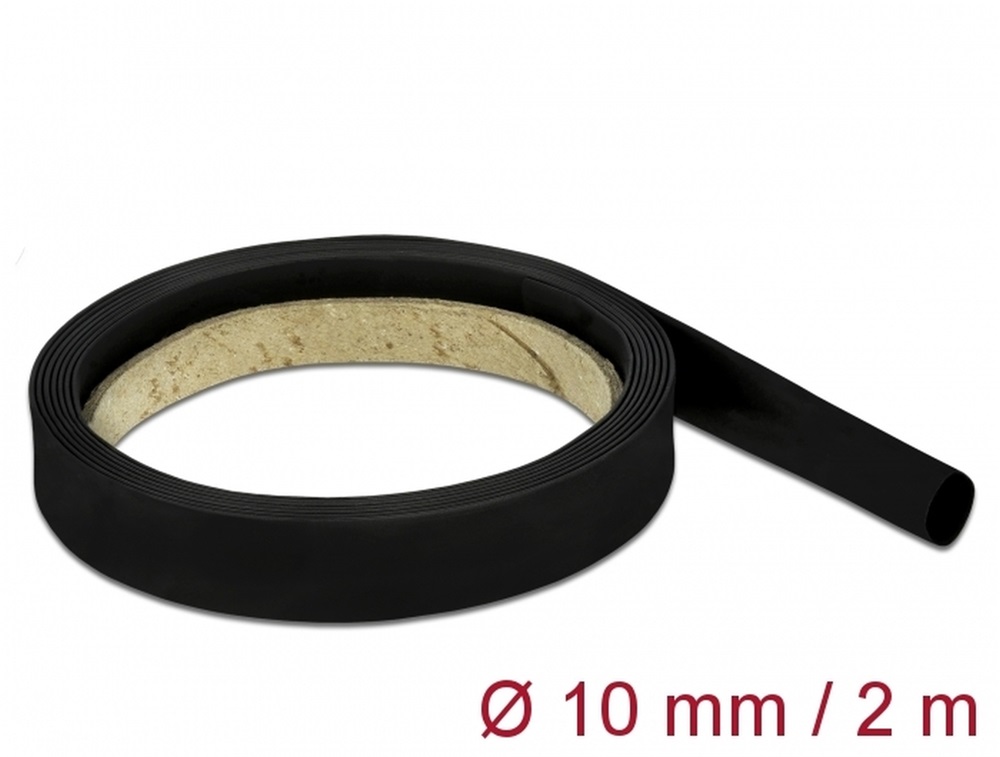 Delock 18981 Fekete zsugorcső 2 m x 10 mm