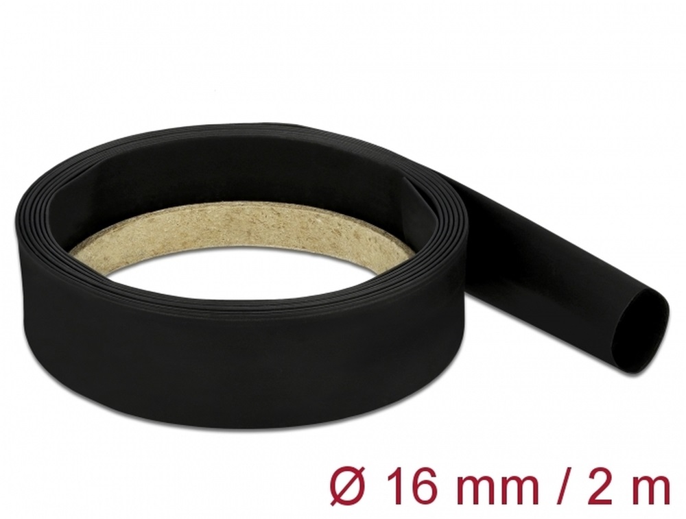 Delock 18983 Fekete zsugorcső 2 m x 16 mm